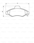 Bosch 0986424644 Front Brake Pad Set