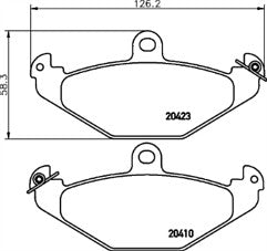 Girling 6114949 MDB1891 Rear Brake Pad Set fits Vauxhall Opel Lotus