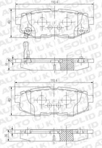 Solid Auto S104022SAF Rear Brake Pad Set