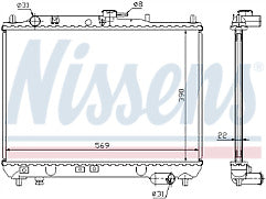 Nissens 62409A Radiator fits Mazda 323C 323S