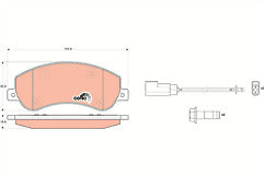 TRW GDB1724 Front Brake Pad Set fits Ford Transit VW Amarok