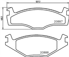 Mintex MDB1266 Front Brake Pad Set fits VW Seat