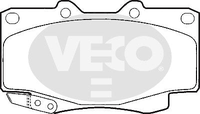 Veco VA1808 Front Brake Pad Set fits Toyota