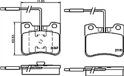 Mintex MDB1557 Front Brake Pad fits Citroen AX Saxo Peugeot 106