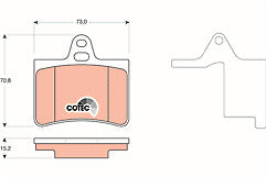 Girling 6114509 GDB1450 Rear Brake Pad Set fits Citroen
