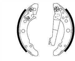 Mintex MFR175 Rear Brake Shoe Set fits Audi VW Seat