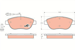 TRW GDB1483 Front Brake Pad fits Fiat 500 595 695 Bravo Idea Stilo Multipla