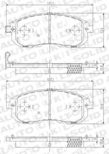 Solid Auto N104105 front Brake Pad Set