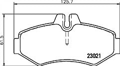 Mintex MDB1997 Rear Brake Pad Set fits Mercedes VW Volkswagon
