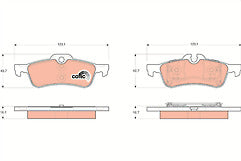 Girling 6115612 Rear Brake Pad Set fits BMW Honda Toyota