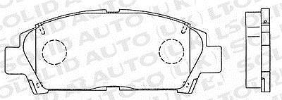 Solid Auto T104037 Front Brake Pad Set