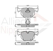 Allied Nippon ADB01547 Rear Brake Pad Set fits BMW Land Rover