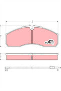 TRW GDB1610 Front Brake Pad Set fits Renault Iveco