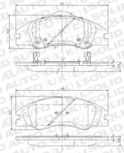 Solid Auto K104017 Front Brake Pad Set fits Kia