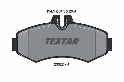 Textar 2302201 Front Brake Pad Set fits Mercedes V Class Vito