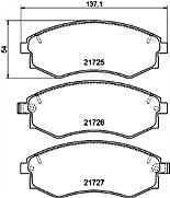 Mintex MDB1488 Front Brake Pad Set fits Hyundai Ssangyong