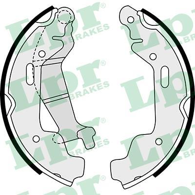 LPR 08110 Brake Shoe Set fits Vauxhall Opel