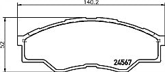 Mintex MDB2915 Front Brake Pad Set fits Toyota