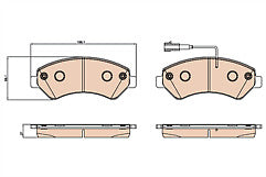 Pagid T2472 GDB2069 Brake Pad Set fits Fiat