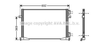 AVA RT5339 Air Conditioning Condenser fits Renault Trafic Vauxhall Vivaro Nissan