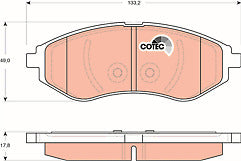 TRW GDB3330 Front Brake Pad Fits Chevrolet Daewoo Kalos Aveo