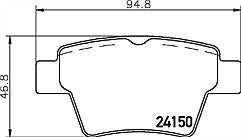 Mintex MDB2693 Rear Brake Pad Set fits Citroen Peugeot