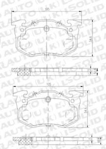 Solid Auto Q104015 Rear Brake Pad Set