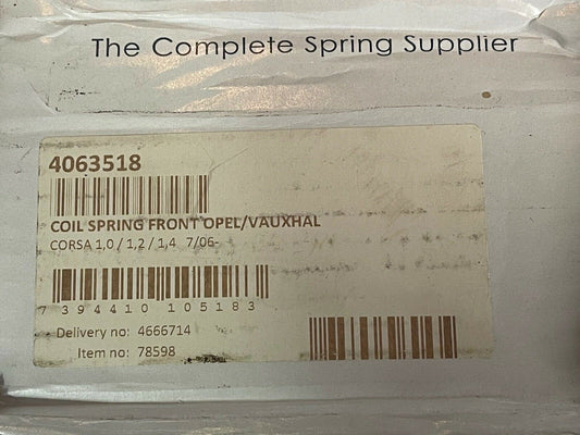 Lesjofors 4063518 Front Coil Spring fits Vauxhall Opel
