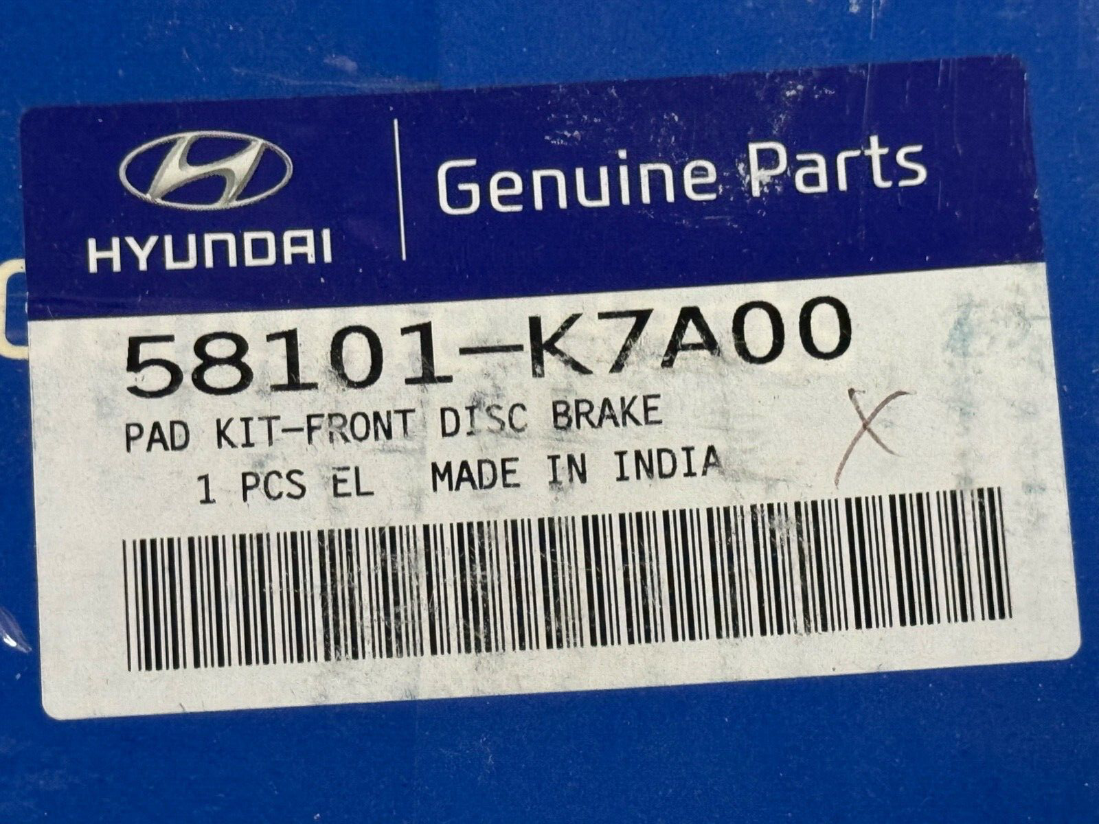 Genuine Hyundai 58101K7A00 Front Brake Pad fits i30 i40 i10 Kona Tucson Kia Ceed