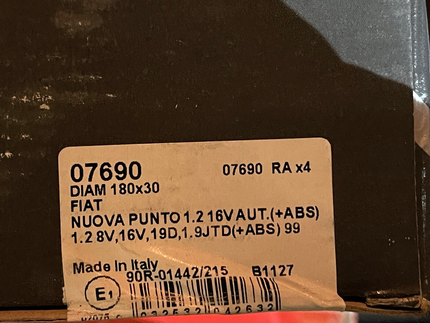 LPR 07690 Rear Brake Shoe Set fits Fiat