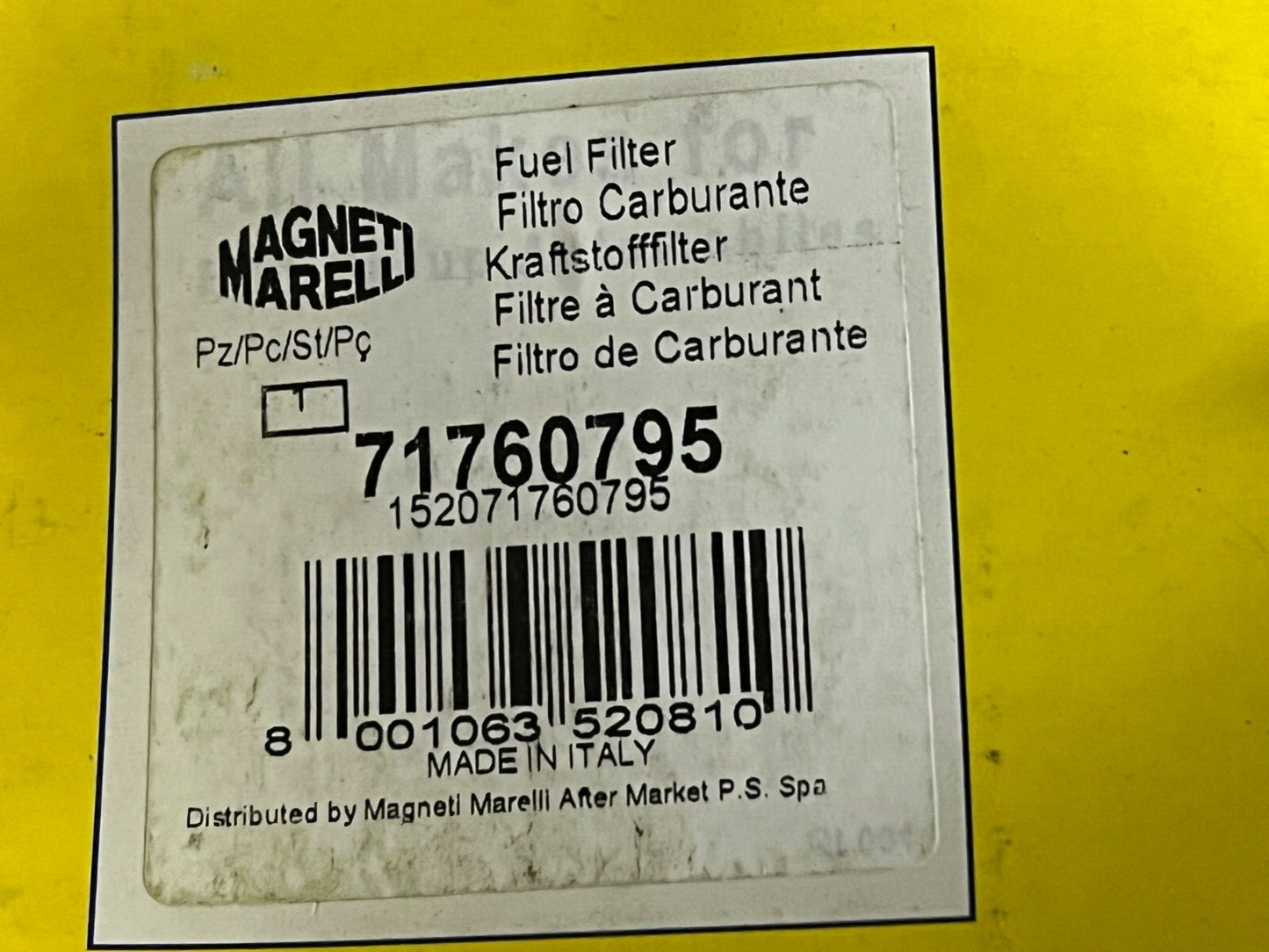 Magneti Marelli 71760795 Fuel Filter fits Fiat Seat Skoda VW Audi Volkswagen