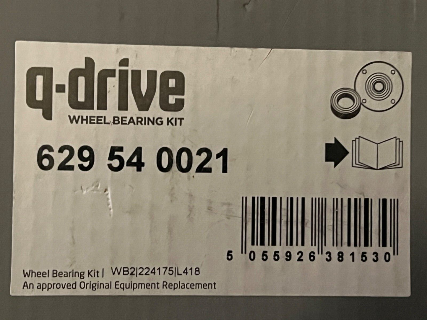 Q Drive 629540021 Wheel Hub Bearing fits Citroen