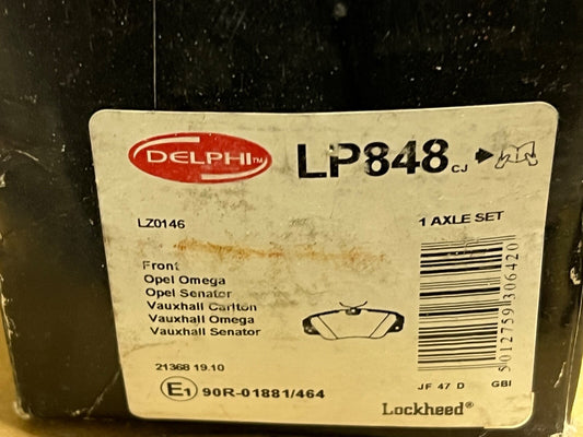 Delphi LP848 Front Brake Pad Set fits Vauxhall