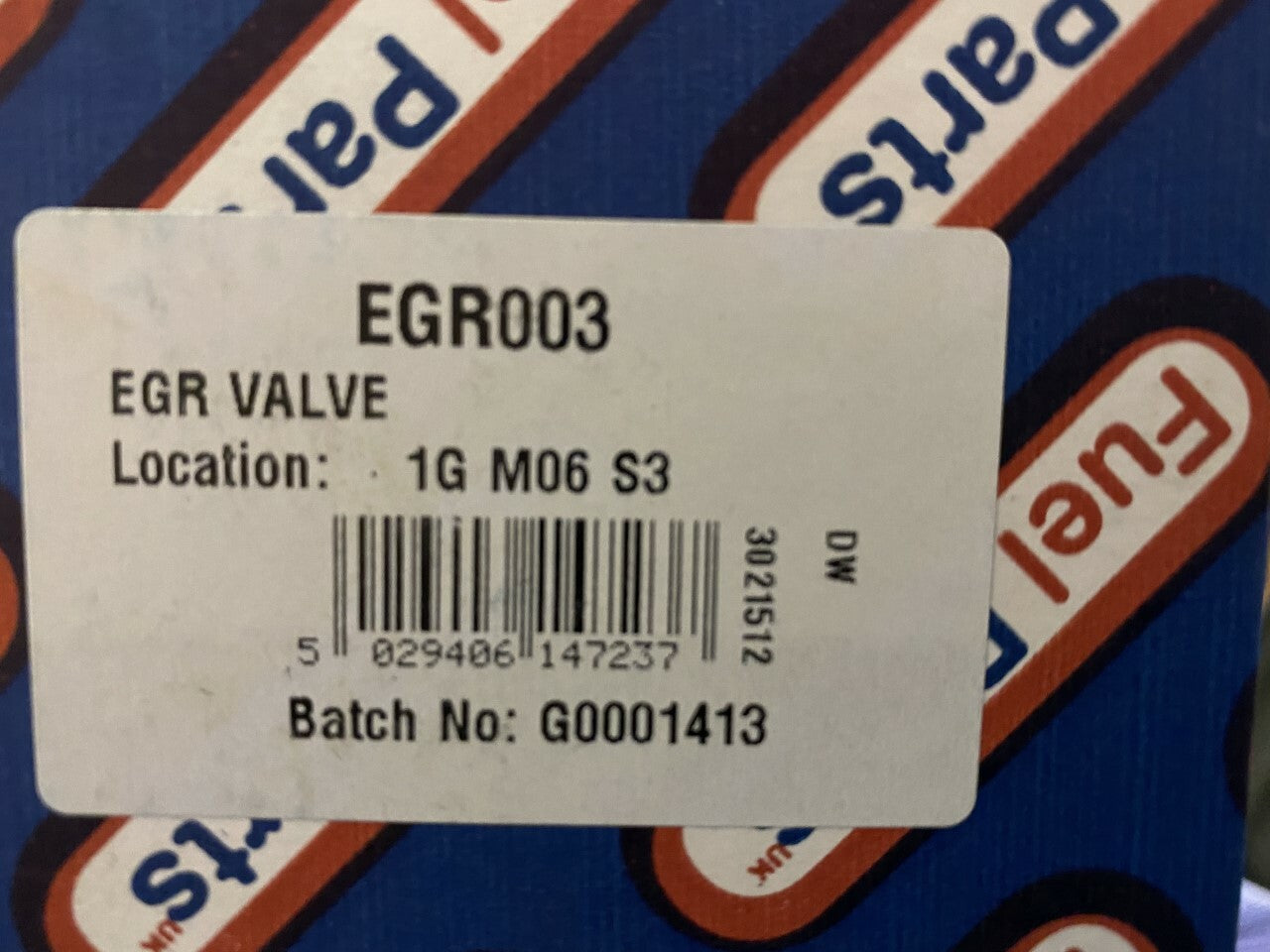 Fuel Parts EGR003 EGR Valve fits Alfa Romeo Fiat