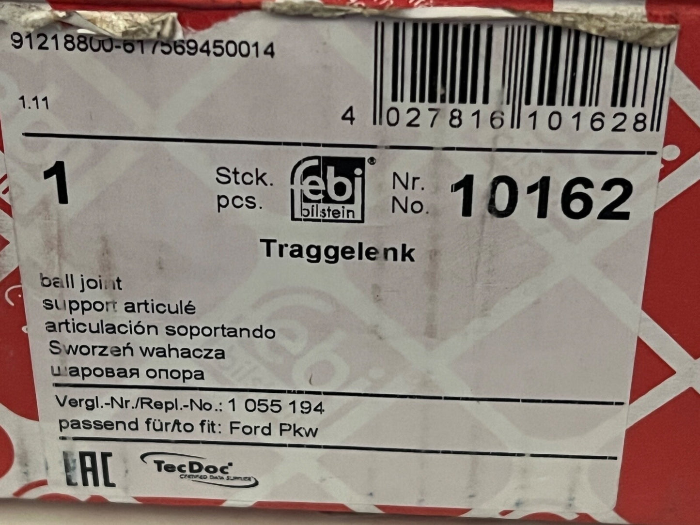 febi 10162 Front Lower Ball Joint fits Ford Transit