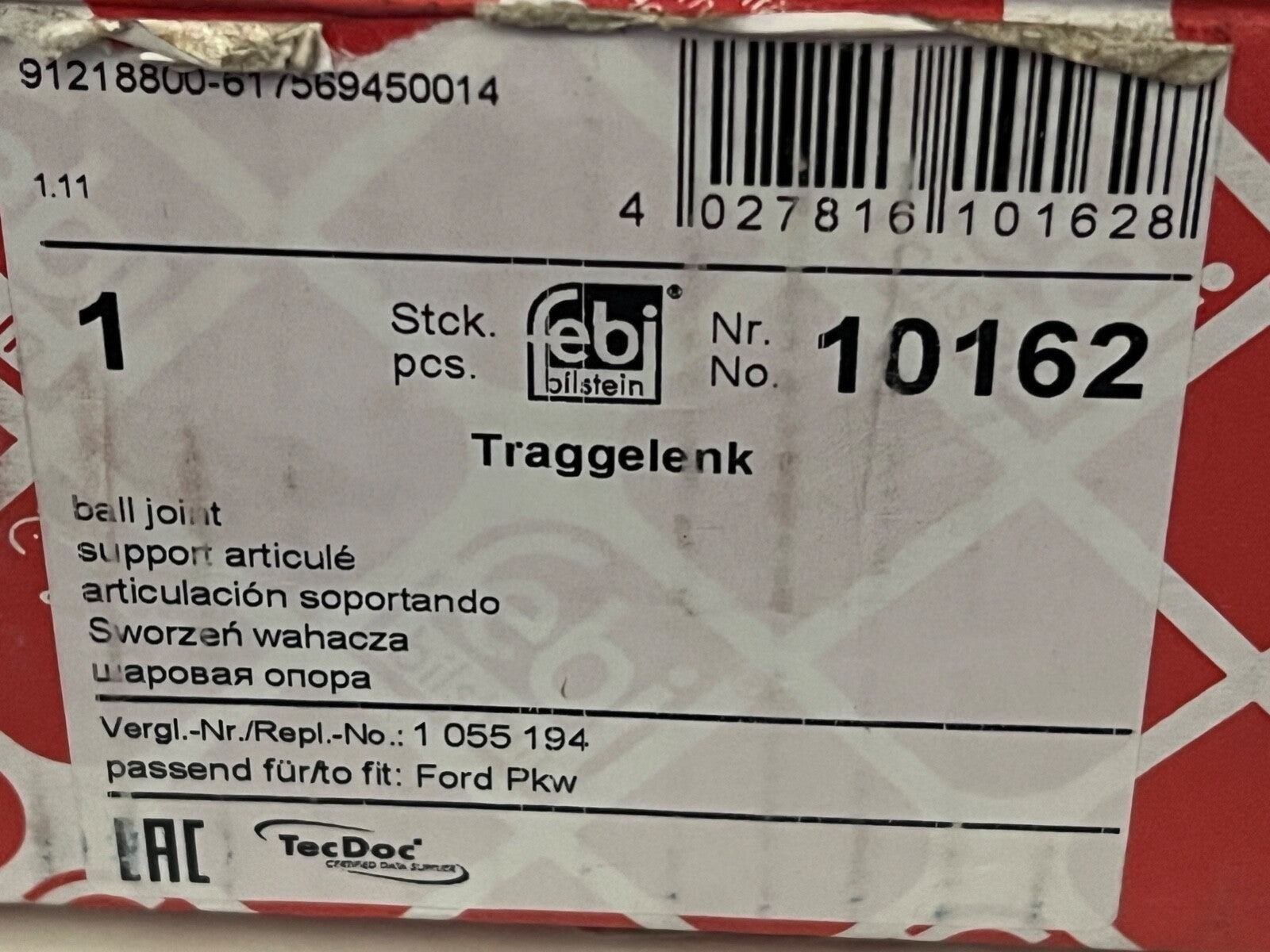 febi 10162 Front Lower Ball Joint fits Ford Transit