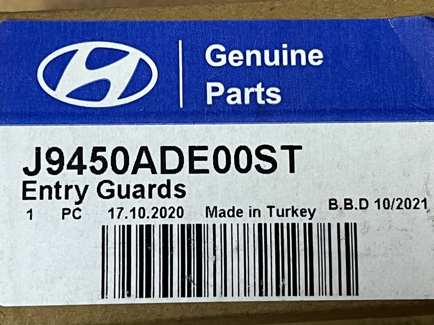 HYUNDAI KONA GENUINE SILL PROTECTOR SET STAINLESS STEEL  J9450ADE00ST