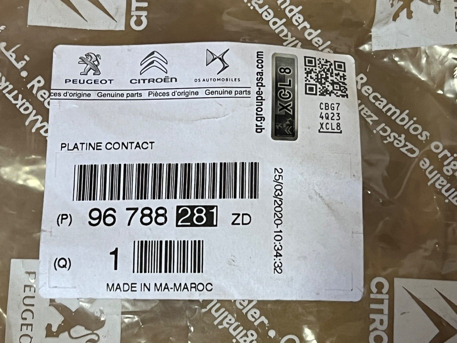 96788281 Genuine New Vauxhall Peugeot Citroen Window Switch