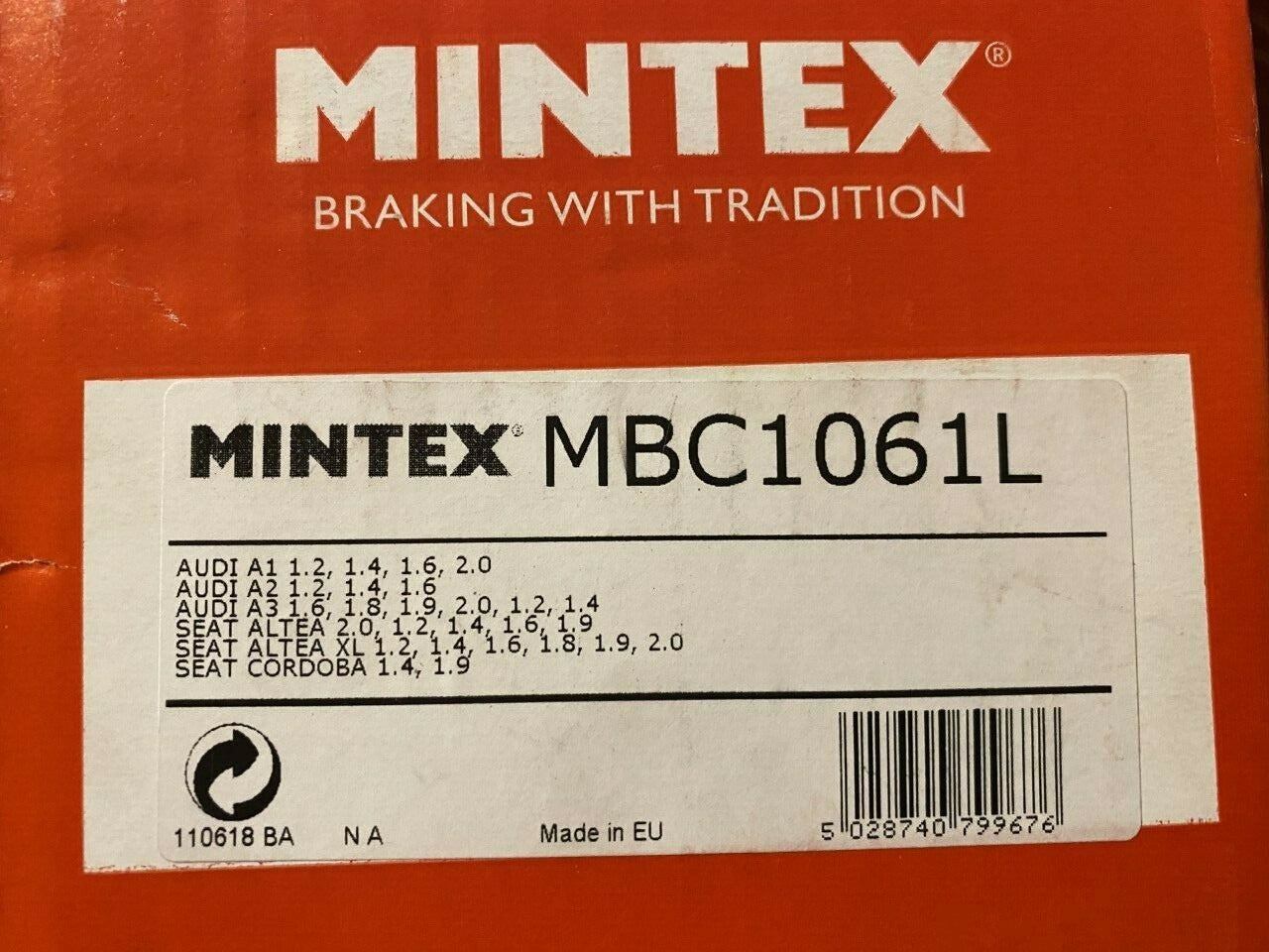 Mintex MBC1061L RX541321A0 Near Left Hand Brake Caliper fits Audi Seat VW Skoda