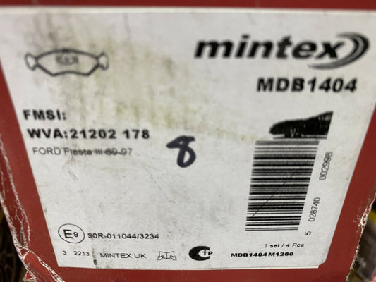 Mintex MDB1404 Front Brake Pad Set fits Ford