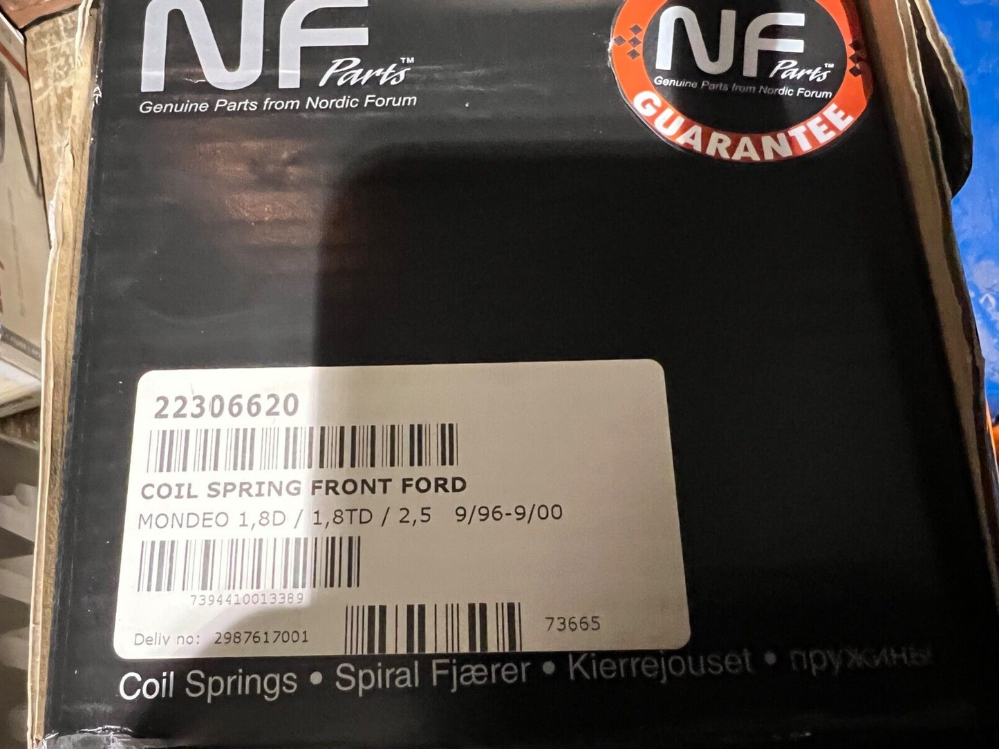 NF 22306620 Front Coil Spring fits Ford Mondeo 1996-2000 1.8d 1.8td 2.5
