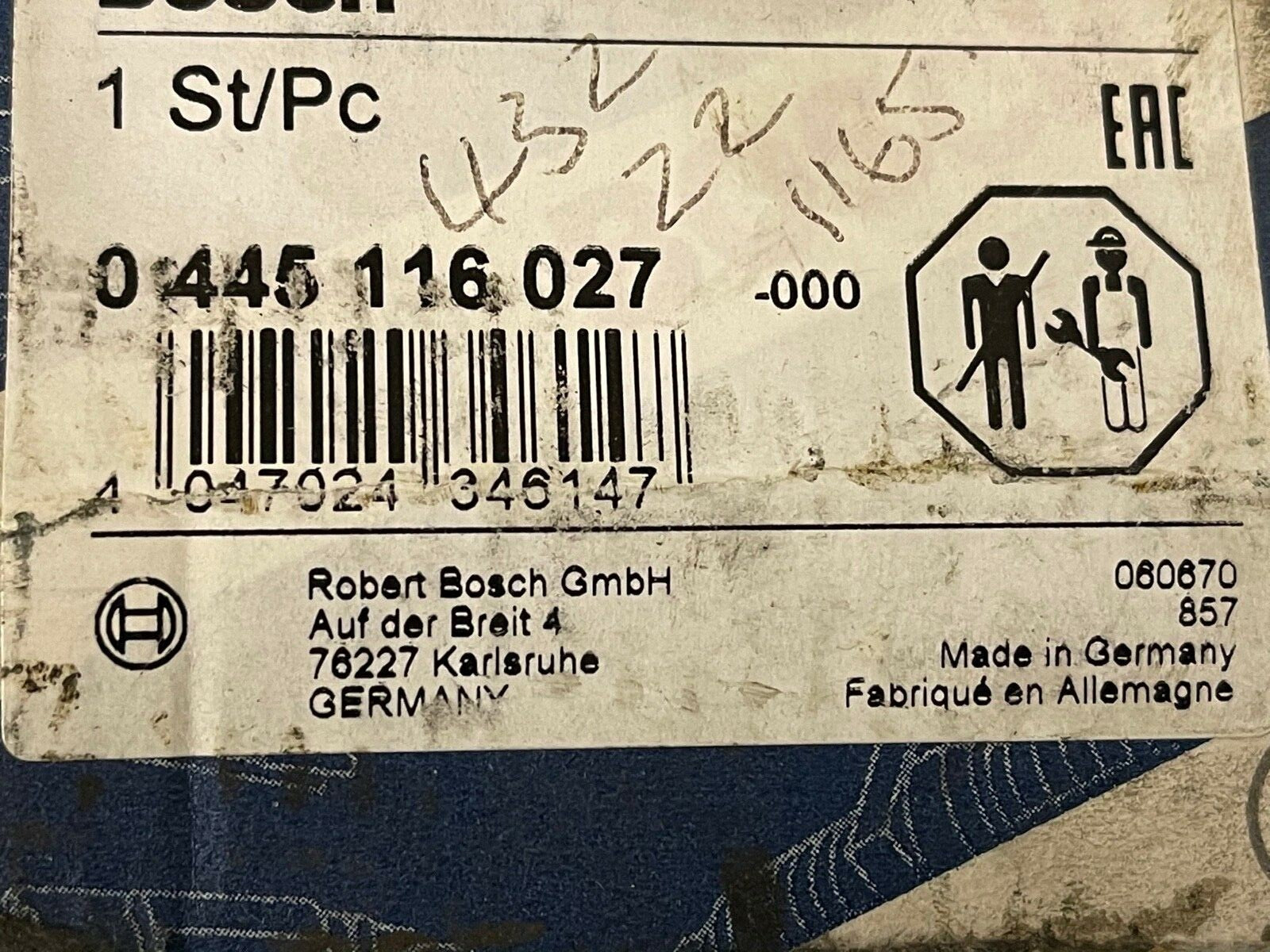 Bosch 0445116027 Fuel Injector Nozzle fits Mercedes Sprinter