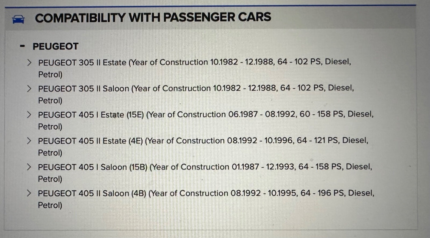 Mapco 19326 Front Right Hand Side Tie Rod Assembly fits Peugeot 305 405