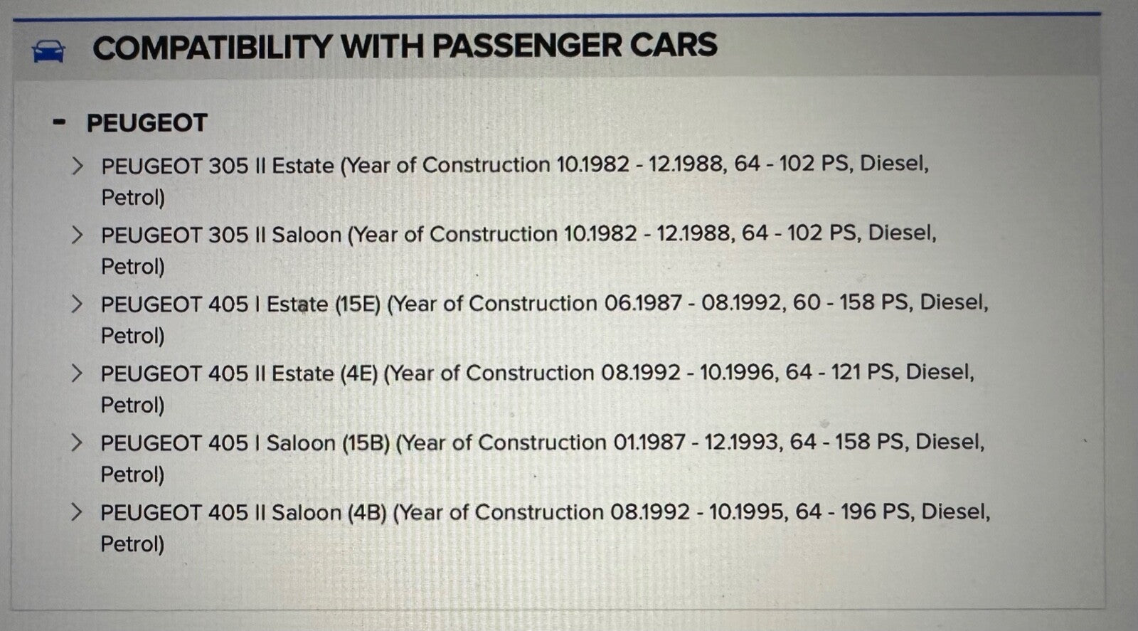 Mapco 19326 Front Right Hand Side Tie Rod Assembly fits Peugeot 305 405