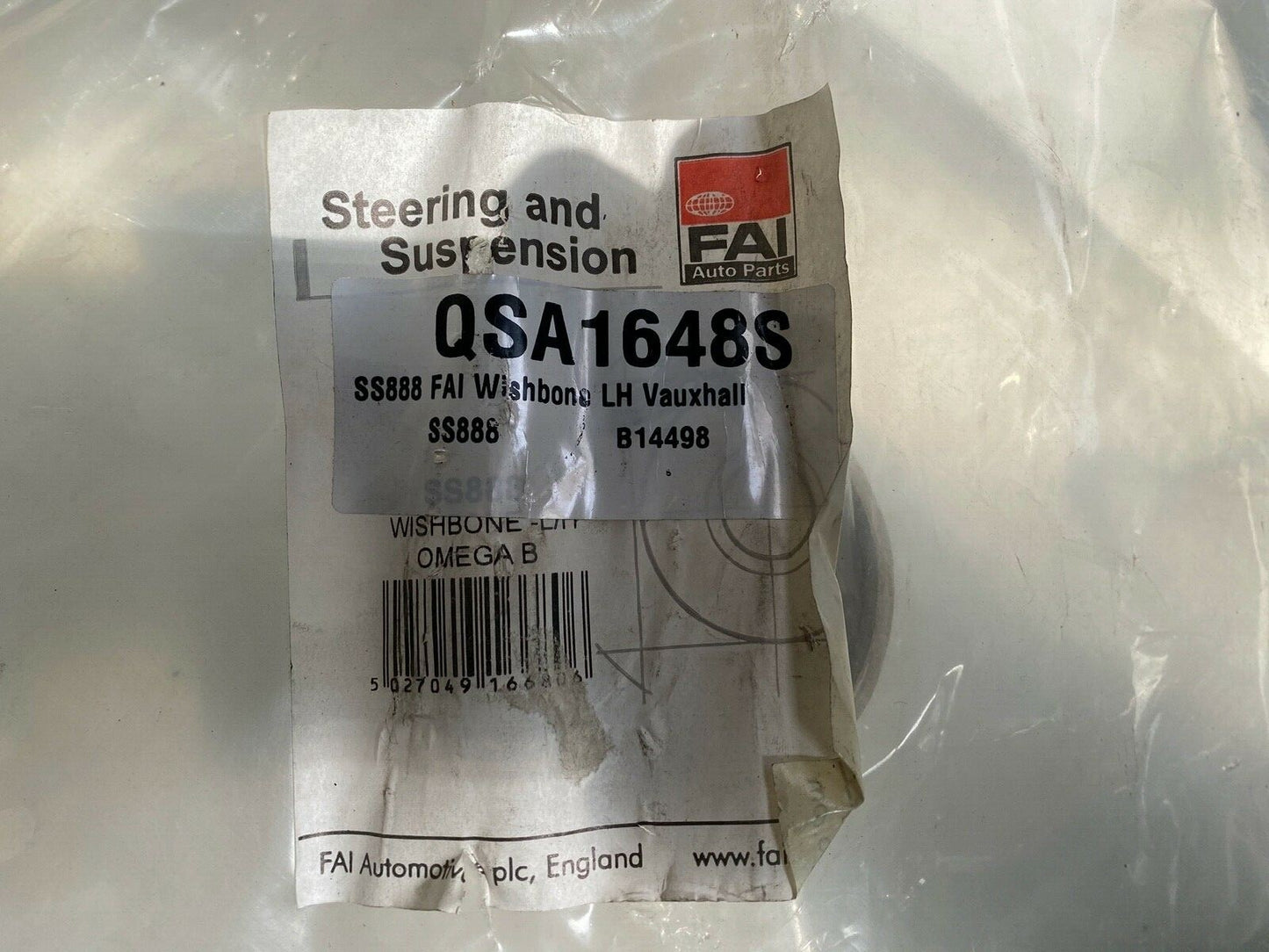 FAI QSA1648S Track Control Arm Wishbone Front Left Hand Side fits Vauxhall