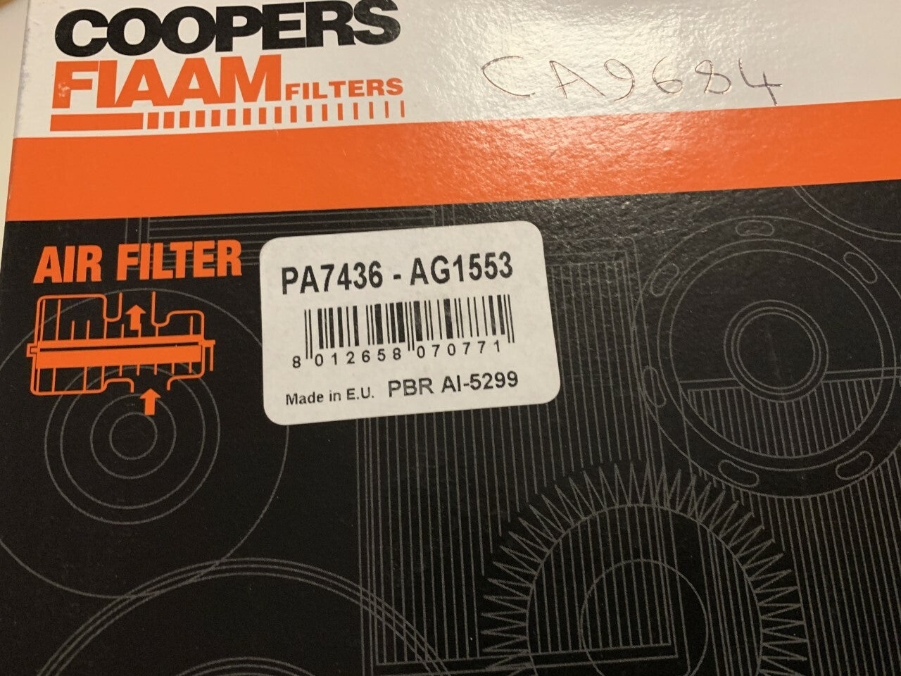 Coopers Fiaam PA7436 Air Filter fits Vauxhall fits Opel