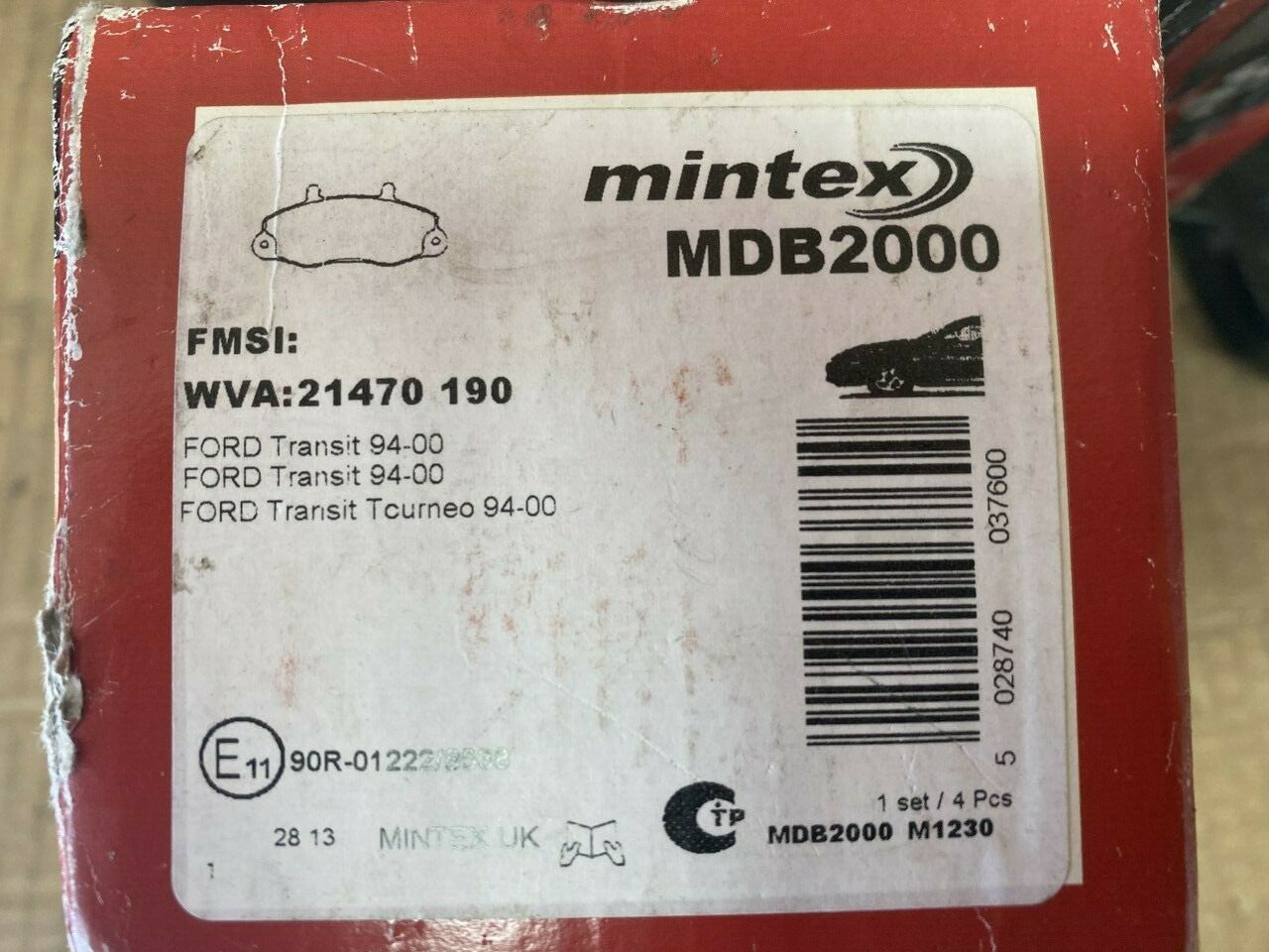 Mintex MDB2000 Front Brake Pad Set fits Ford