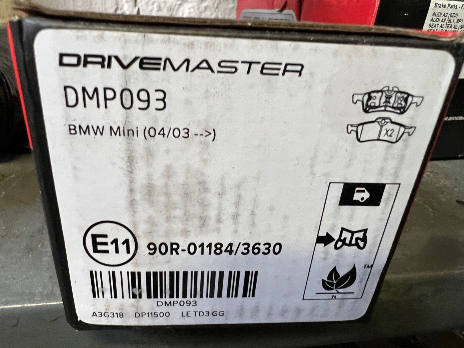 Rear Brake Pads fits BMW Mini 2003-onward Drivemaster DMP083