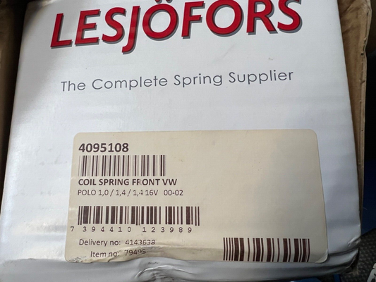 Lesjofors 4095108 Front Coil Spring fits VW Polo 200-2002 1.0 / 1.4 / 1.4 16v