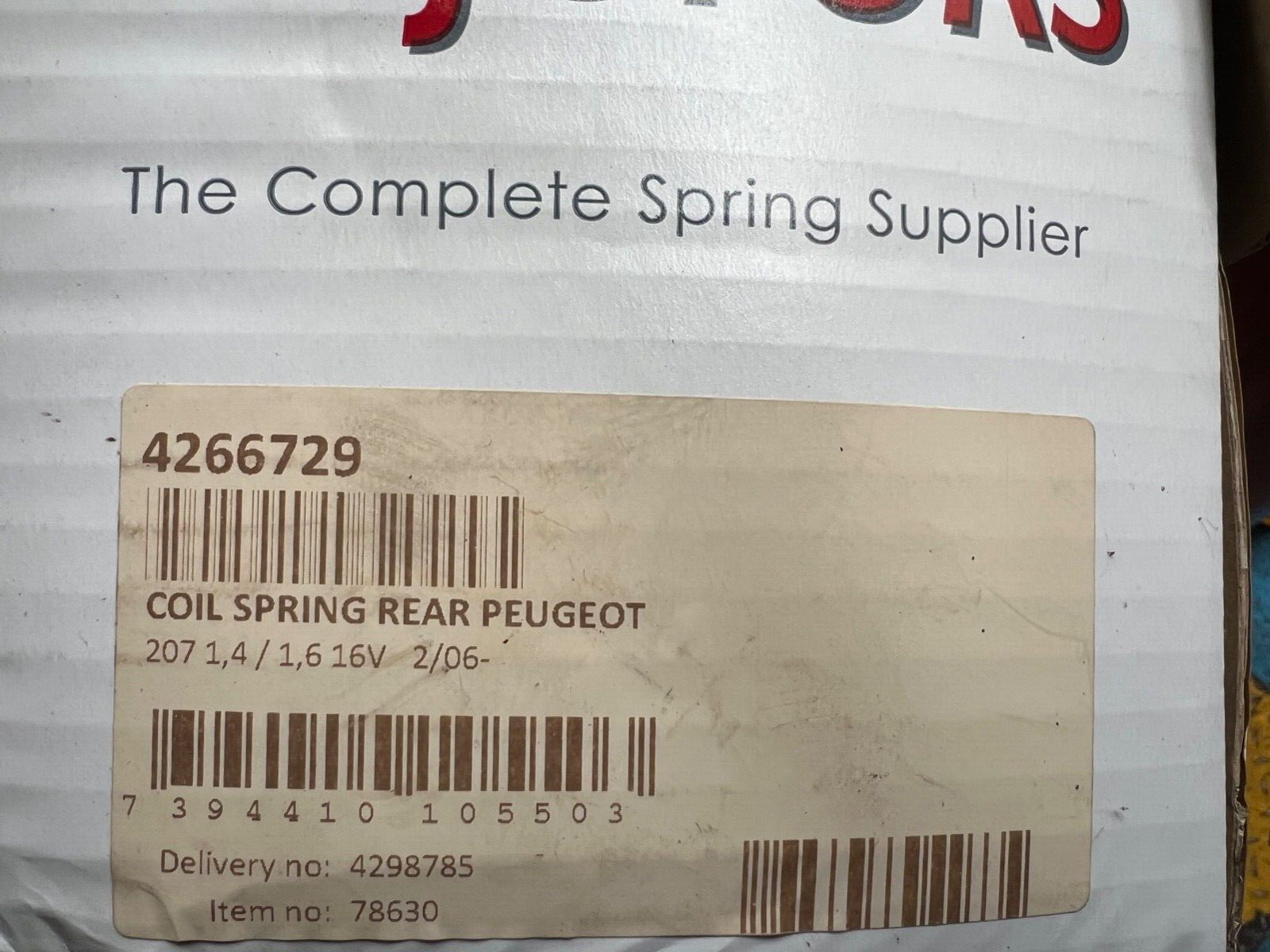 Lesjofors 4266729 Rear Coil Spring fits Peugeot 207